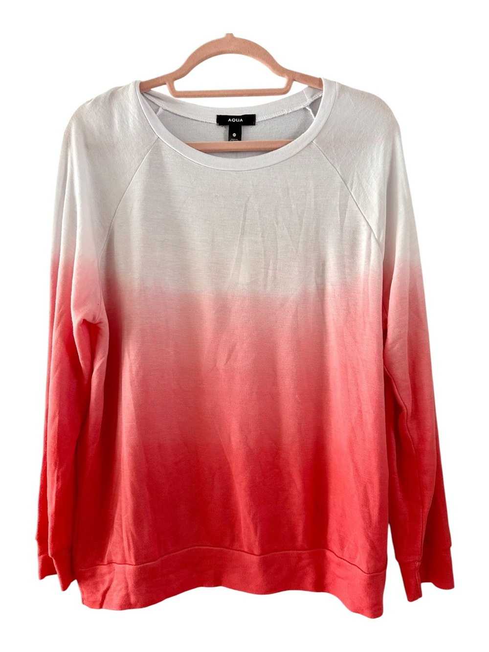 AQUA FOR BLOOMINGDALES White Coral Ombré Long Sleeve